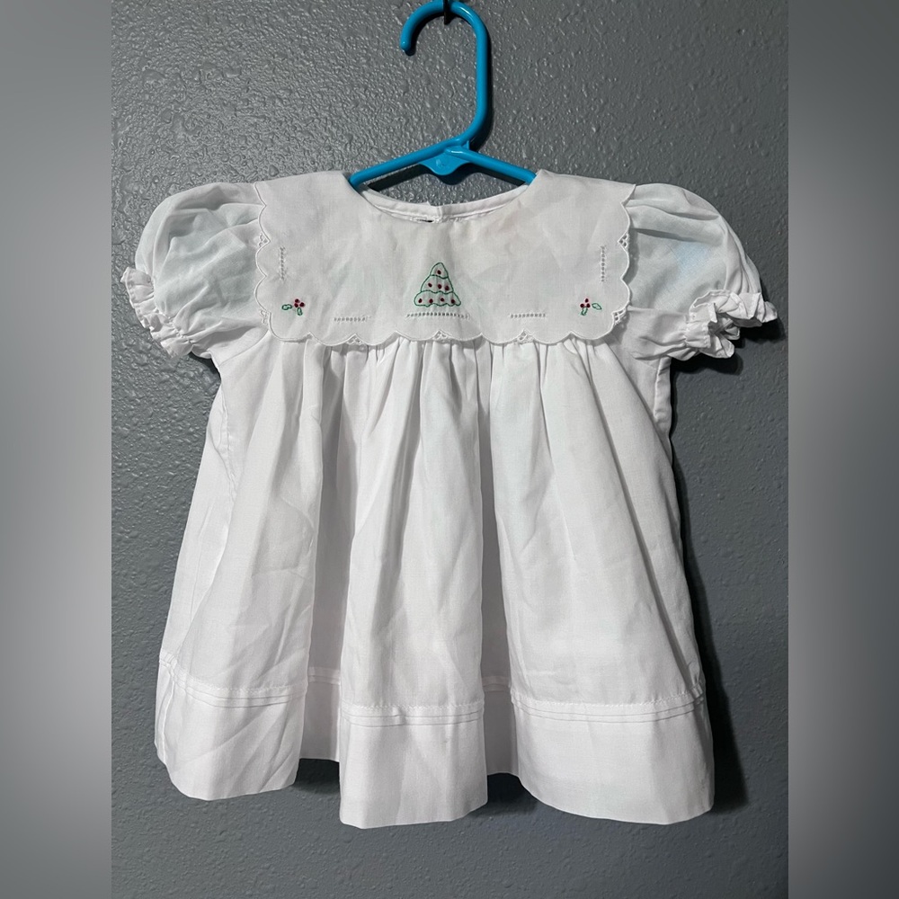 Petit Ami White Embroidered Dress